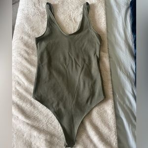 Green abercrombie & fitch bodysuit size medium